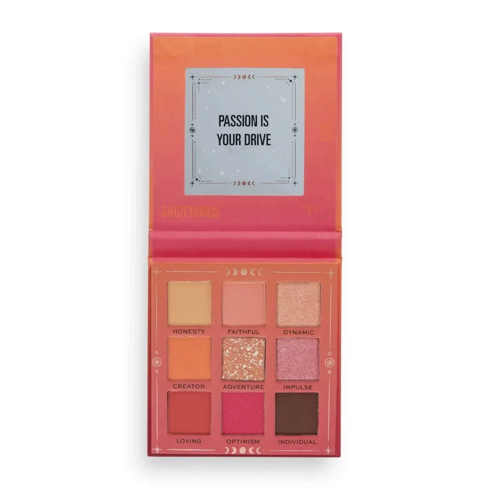 Revolution Fantasy 'Fire' Eyeshadow 9!Color Palette & Matching Lip Gloss & Liner